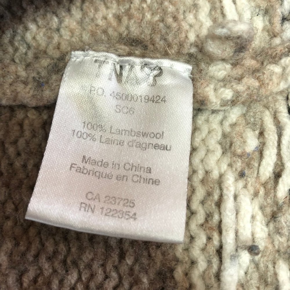Aritzia TNA 100% Lambs wool Sea To Sky Knitted Horse Zip Up Cardigan Sweater MD - Picture 5 of 9